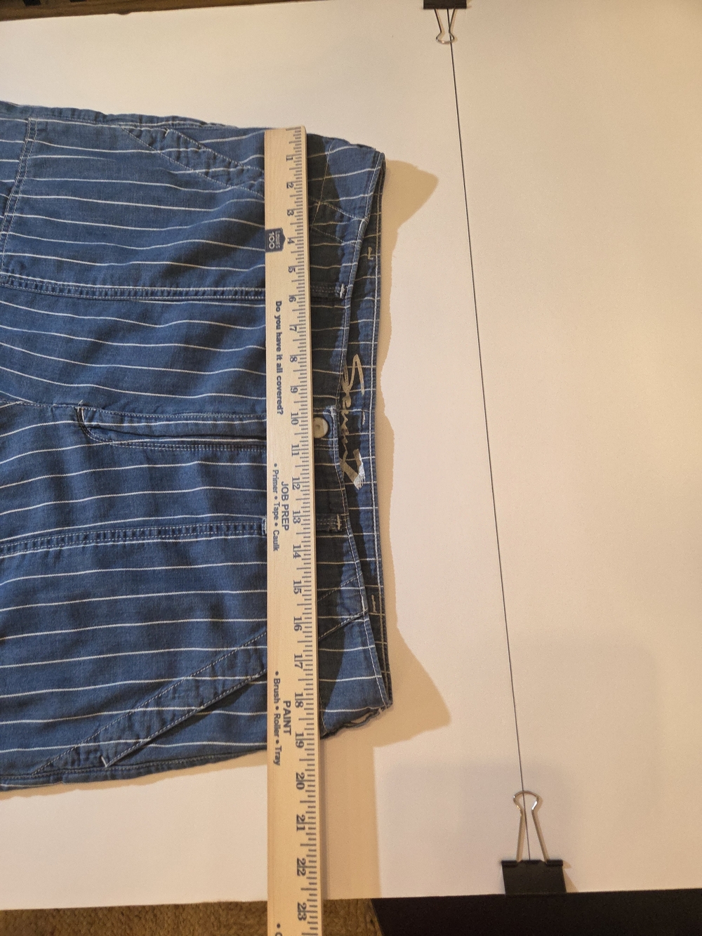 Seven7 Blue and White Pinstripe Wide-Leg Pants - Picture 7 of 11